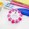 cartoon style heart shape flower resin hair clip 1 set