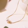 Jewelry Sweet Simple Style Solid Color 304 Stainless Steel 18K Gold Plated Plating Pendant Necklace