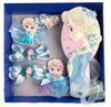 Children's hair accessories bow hairpin Princess Elsa headdress children's hairpin frozen comb suit gift box