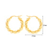 1 Pair Basic Simple Style Classic Style U Shape Geometric Round Plating Titanium Steel Earrings