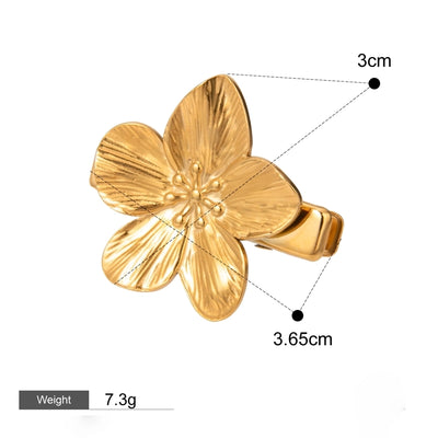 Women's Sweet Flower 304 Stainless Steel Hair Clip