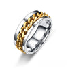 rotating ring chain finger ring titanium steel  chain ring men's and women's rotating stainless steel open beer