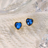 1 Pair Sweet Simple Style Heart Shape Inlay 304 Stainless Steel Diamond 14K Gold Plated Ear Studs