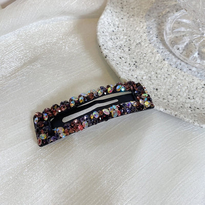 Color rhinestone hairpin Super Flash hollow BB hairpin side hairpin colored diamond bangs hairpin headdress broken hairpin top clip