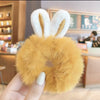 fashion bunny ears plush hair tie 1 piece