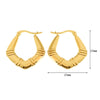 1 Pair Basic Simple Style Classic Style U Shape Geometric Round Plating Titanium Steel Earrings