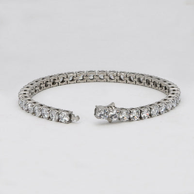 Shiny Geometric 316 Stainless Steel  Zircon Tennis Bracelet In Bulk