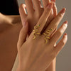 Jewelry Retro Simple Style Snake 304 Stainless Steel Open Rings