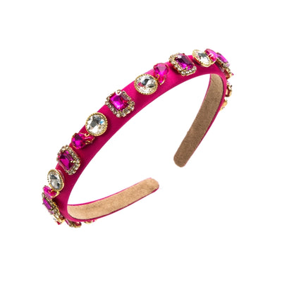 casual solid color rhinestone hair band