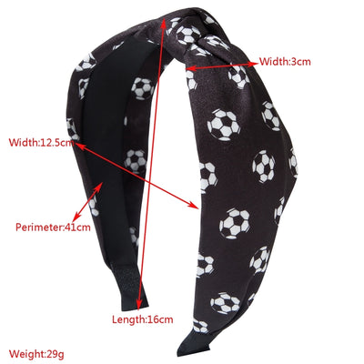 Casual Elegant Women's Football Cloth Printing Hair Band