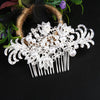 Alloy white rhinestone hair comb clip International station Hot Pearl Flower  bridal headdress hair accessories bridal accessories