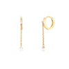 1 Pair Exaggerated Luxurious French Style Star Copper Zircon 24K Gold Plated Drop Earrings Ear Cuffs