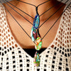 Bohemian Water Droplets Semi-precious stone rope Pendant Necklace In Bulk