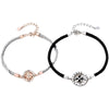 Six-pointed Star Couple Bracelet for Men and Women A Pair of Personalized Creative Geometric Bracelet Fashion Eight-pointed Star Clock Plate Woven Hand Rope