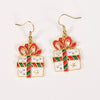 Christmas earrings money bag gift box hat shoes gloves scarf party earrings