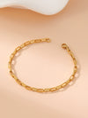 Simple Style Classic Style Geometric 304 Stainless Steel 18K Gold Plated Bracelets In Bulk