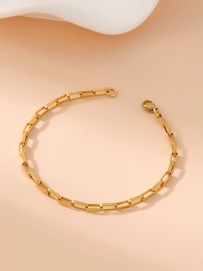 Simple Style Classic Style Geometric 304 Stainless Steel 18K Gold Plated Bracelets In Bulk