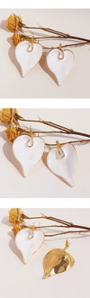 1 Pair Wedding Simple Style Classic Style Heart Shape Brass 24K Gold Plated Drop Earrings