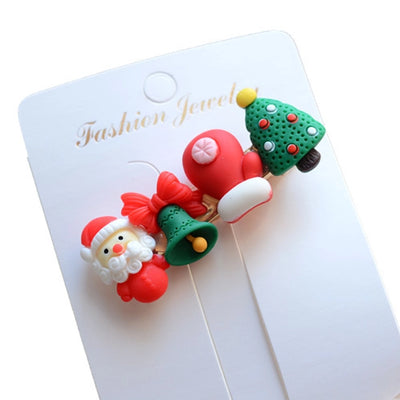 Christmas Fashion Girl'S Christmas Tree Arylic Hair Clip