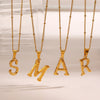 Jewelry Simple Style Cool Style letter 304 Stainless Steel 18K Gold Plated Plating Pendant Necklace