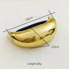 Women's Casual Modern Style C Shape 304 Stainless Steel Plating Hair Tie