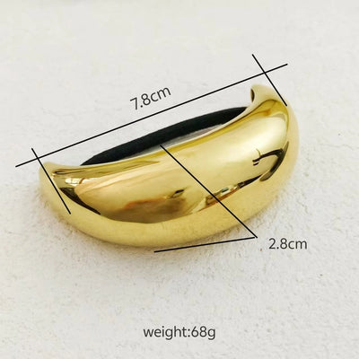 Women's Casual Modern Style C Shape 304 Stainless Steel Plating Hair Tie