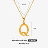 Jewelry Simple Style Cool Style letter 304 Stainless Steel 18K Gold Plated Plating Pendant Necklace