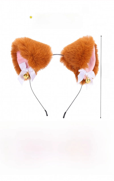 Cute Plush Cat Ear Hairband Autumn and Winter New Cat Rabbit Ear Fox Beast Ear Sexy Anchor Bell Headwear