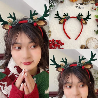 Christmas Cute Sweet Women's Antlers Imitation Antlers Flocking Hair Band