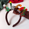 Christmas IG Style Cute Women's Christmas Tree Santa Claus Plush Hair Band