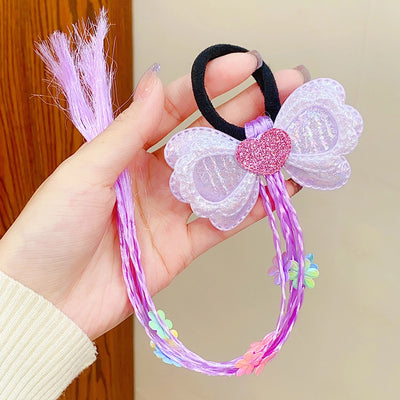 children&#39;s cartoon  color wig hair rope headdress cheap scrunchies