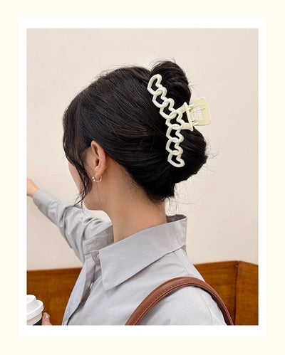 Dopamine love hairpin female  new shark clip hairpin back head updo hair clip sweet headdress