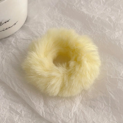 Autumn and Winter plush large intestine hair band female  Net red high ponytail hair rope tie hair rubber band ball hair rope