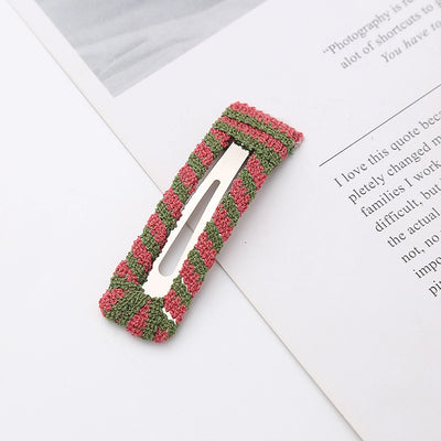 Women's Sweet Geometric Plush Hair Clip