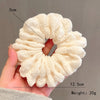 cute large hair scrunchies hair accessories coffee color milky white headdress