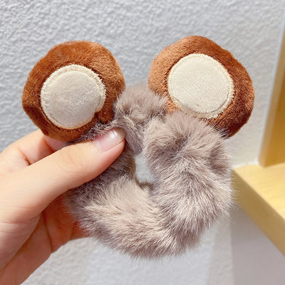 fashion cartoon plush handmade hair tie 1 piece