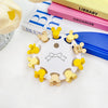 cartoon style heart shape flower resin hair clip 1 set