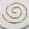 Jewelry Simple Style Paper Clip 304 Stainless Steel Gold Plated Necklace