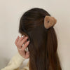 Internet celebrity Triangle Plush hairpin back head updo hair clip female grip high-grade furry shark clip head