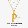 Jewelry Simple Style Cool Style letter 304 Stainless Steel 18K Gold Plated Plating Pendant Necklace