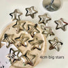 y2k Millennium Wind Bright Silver Five-pointed Star Girl's Side Bangs Girl's  Hairpin Star Hairpin Headdress