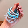 Women's Sweet Color Block Cloth Braid Hair Tie