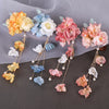 Flower headdress Hanfu hairpin silk flower hair accessories tassel side clip female ancient style headdress Flower hairpin flower clip accessories