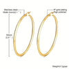 1 Pair Simple Style Round 304 Stainless Steel 18K Gold Plated Earrings