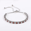 Shiny Geometric Titanium Steel Zircon Bracelets In Bulk