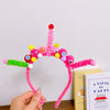 Children Unisex Cartoon Style Cute Heart Shape Flower Plush Handmade Hair Band