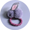 fashion rabbit plush patchwork hair clip hair tie 1 piece