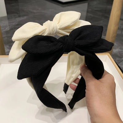 Headband autumn and winter rabbit ears headband female face washing headband Internet celebrity hairpin headdress high Skull top cute bow hairpin