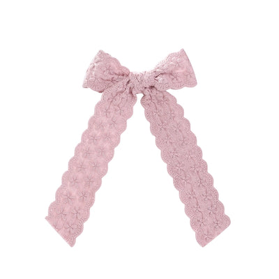 cute sweet flower bow knot cloth lace hair clip